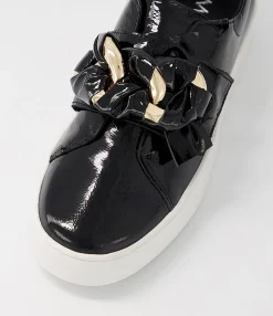 Best Sale Midas Shoes Layar Black White Patent Leather Sneakers