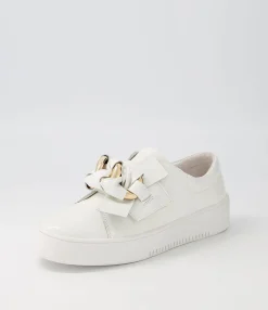 Cheap Midas Shoes Layar White Patent Leather Sneakers