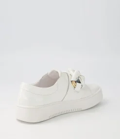 Cheap Midas Shoes Layar White Patent Leather Sneakers