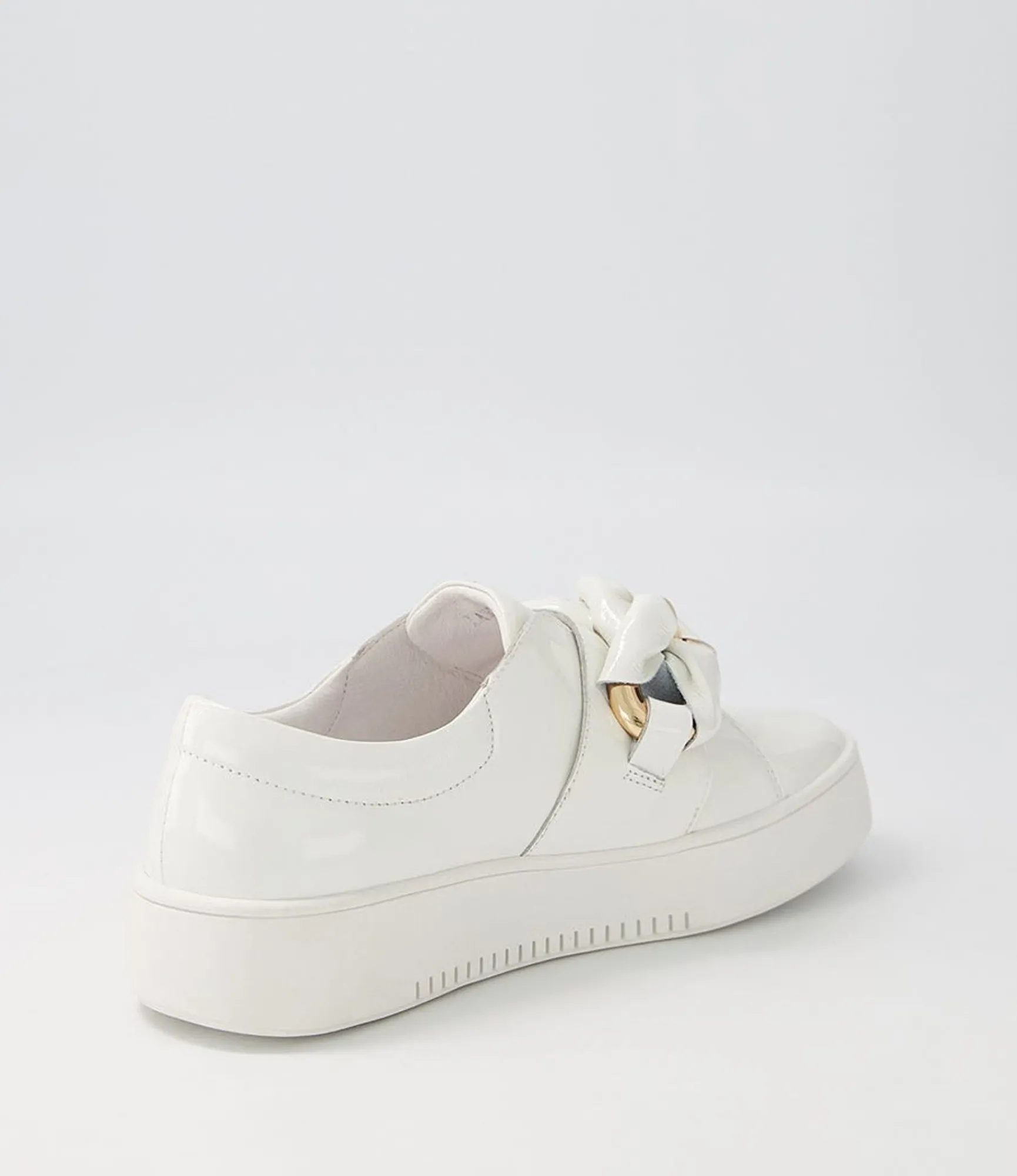 Cheap Midas Shoes Layar White Patent Leather Sneakers