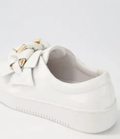 Cheap Midas Shoes Layar White Patent Leather Sneakers