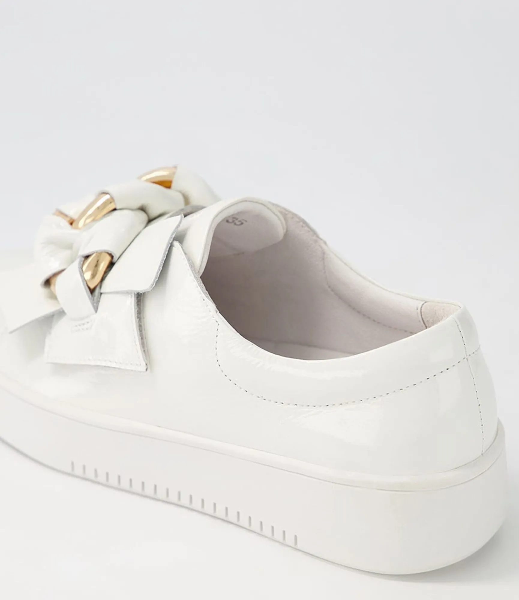 Cheap Midas Shoes Layar White Patent Leather Sneakers