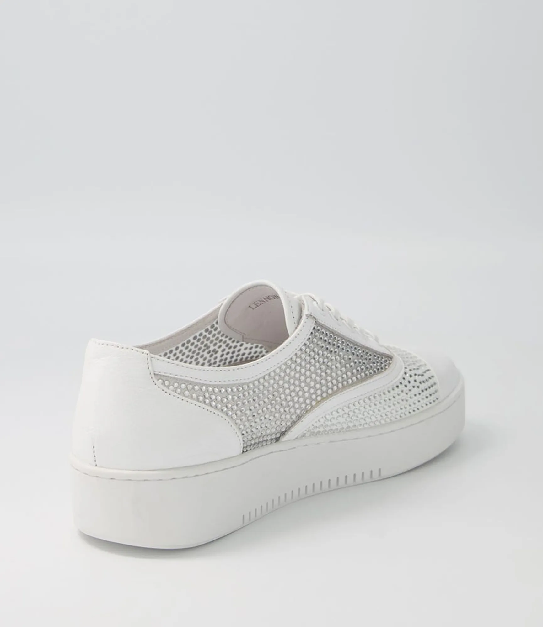Cheap Midas Shoes Lennon White Leather Mesh Sneakers