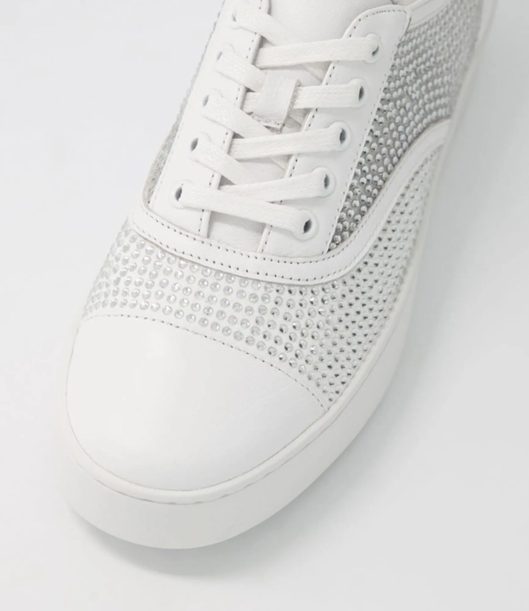 Cheap Midas Shoes Lennon White Leather Mesh Sneakers