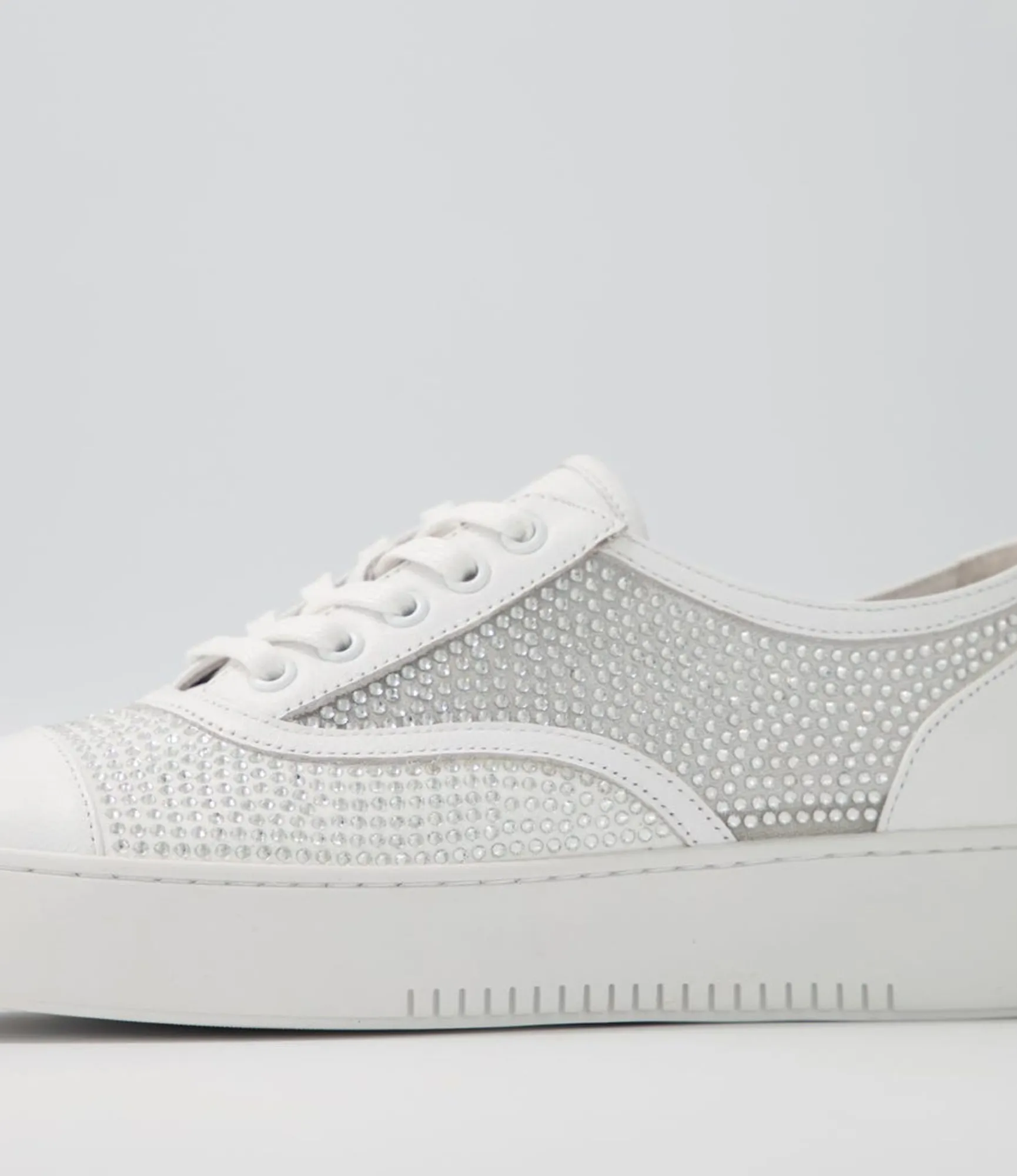 Cheap Midas Shoes Lennon White Leather Mesh Sneakers