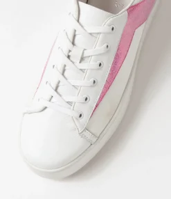New Midas Shoes Lenoe White Pink Glam Multi Sneakers