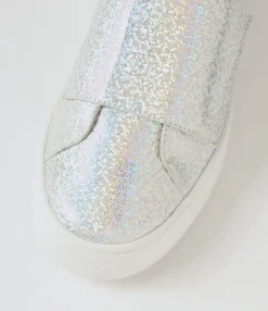 Clearance Midas Shoes Levie Silver Glam Leather Sneakers