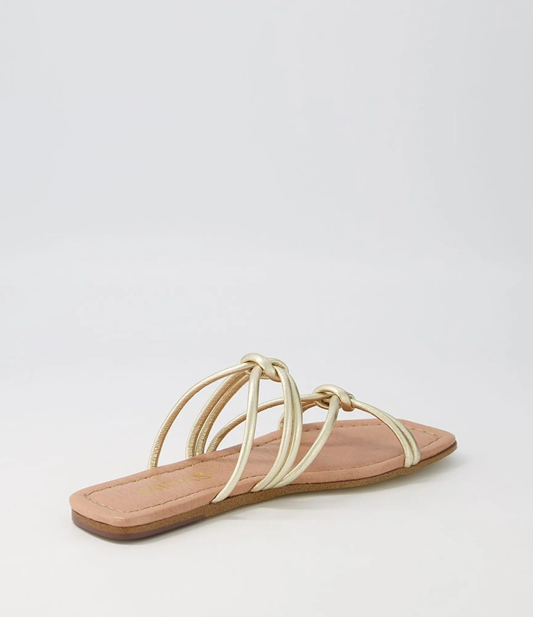 Fashion Midas Shoes Lolli Pale Gold Leather Sandals