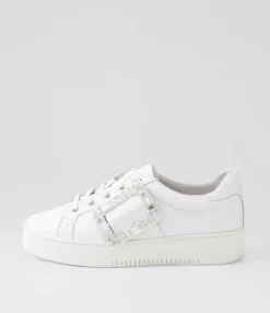 Outlet Midas Shoes Loredana White Leather Sneakers