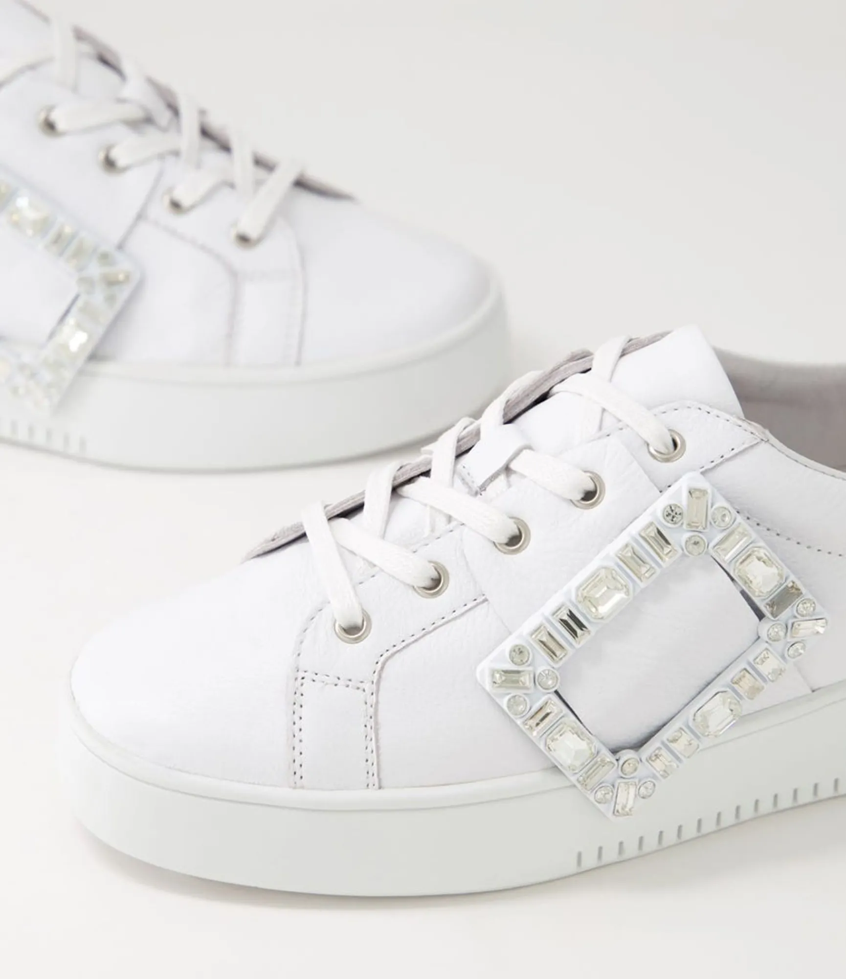 Outlet Midas Shoes Loredana White Leather Sneakers