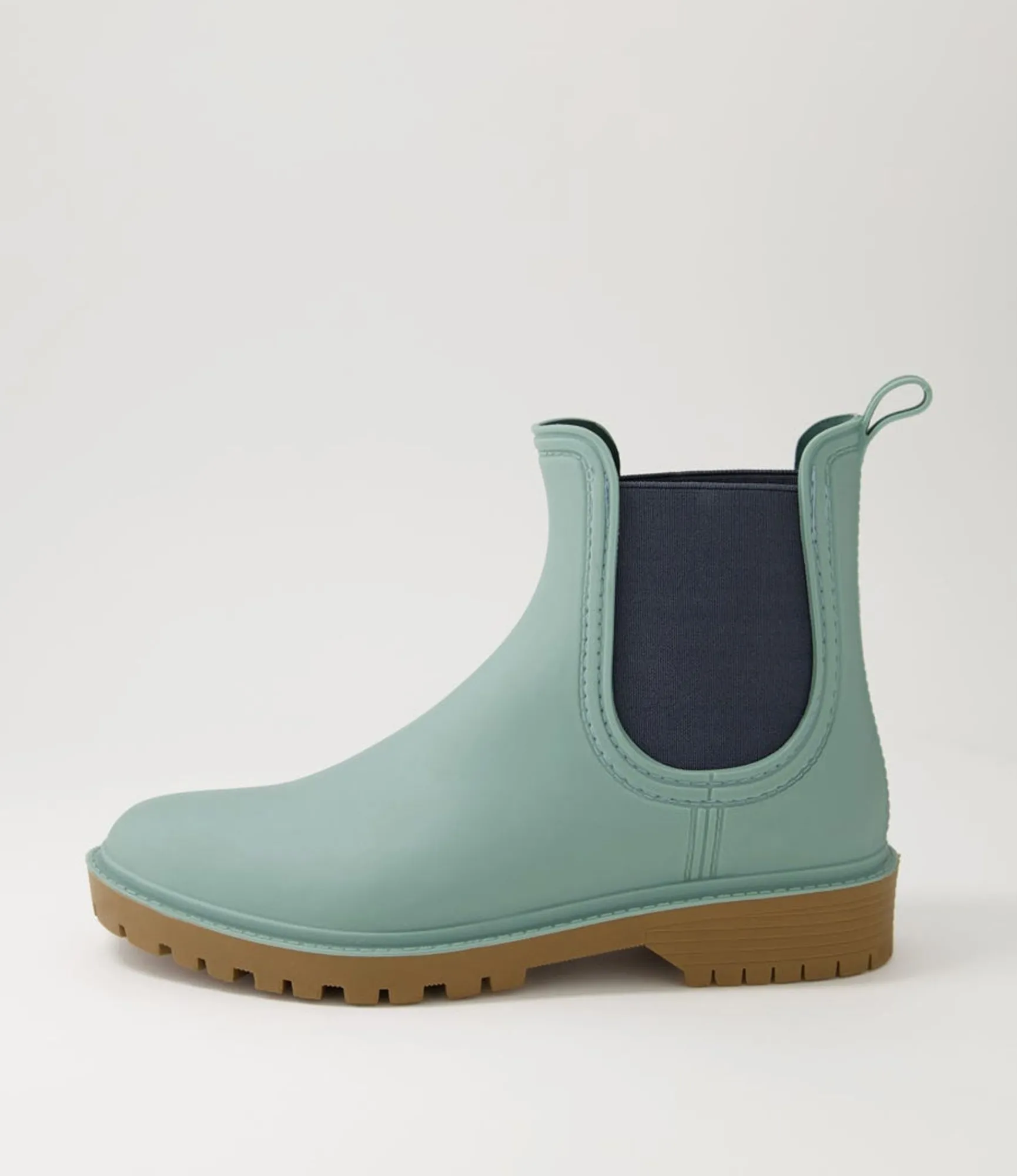 Discount Midas Shoes Loren Seafoam Ocean Gumboot Chelsea Boots