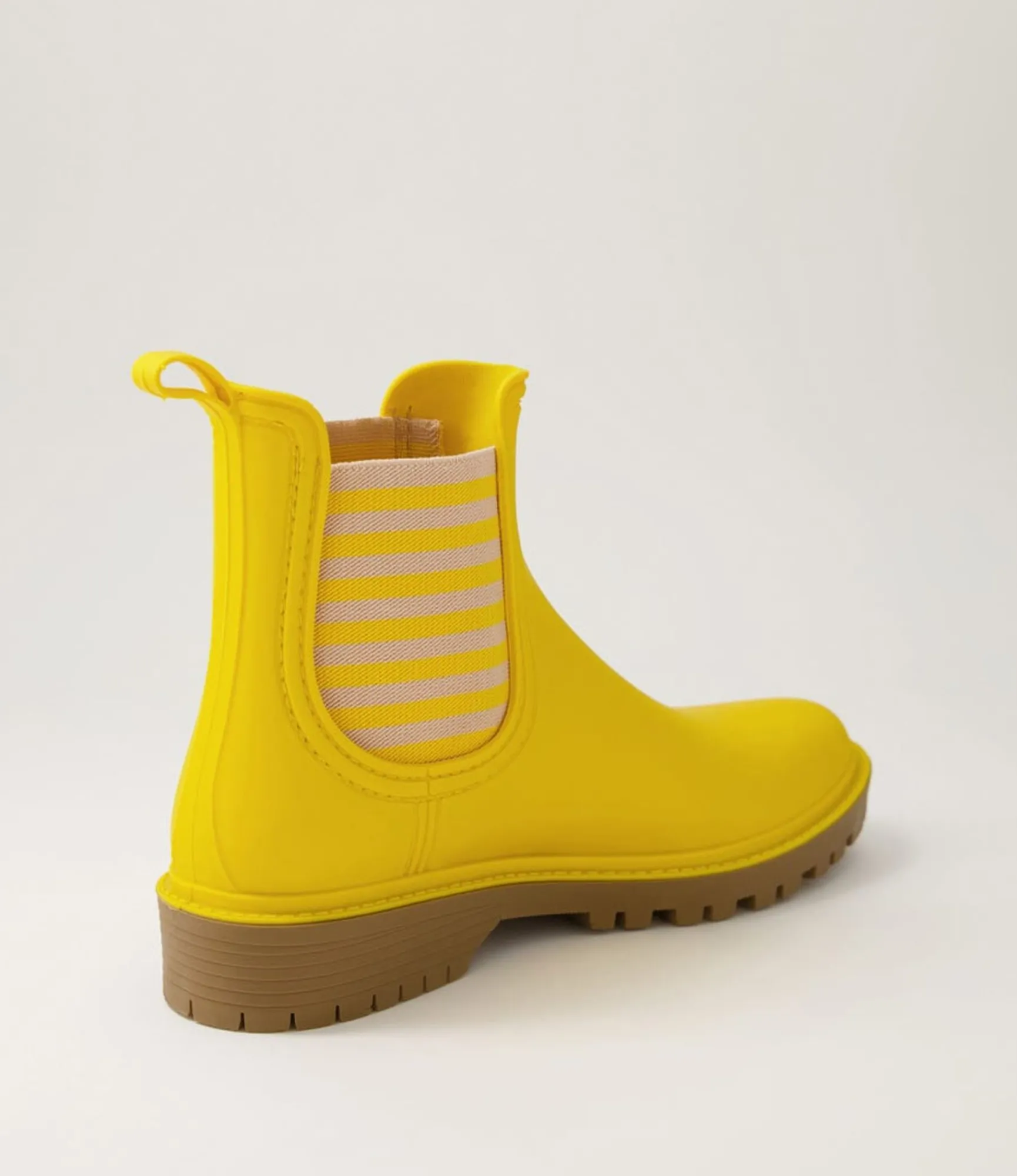 Flash Sale Midas Shoes Loren Yellow Stripe Gumboot Chelsea Boots