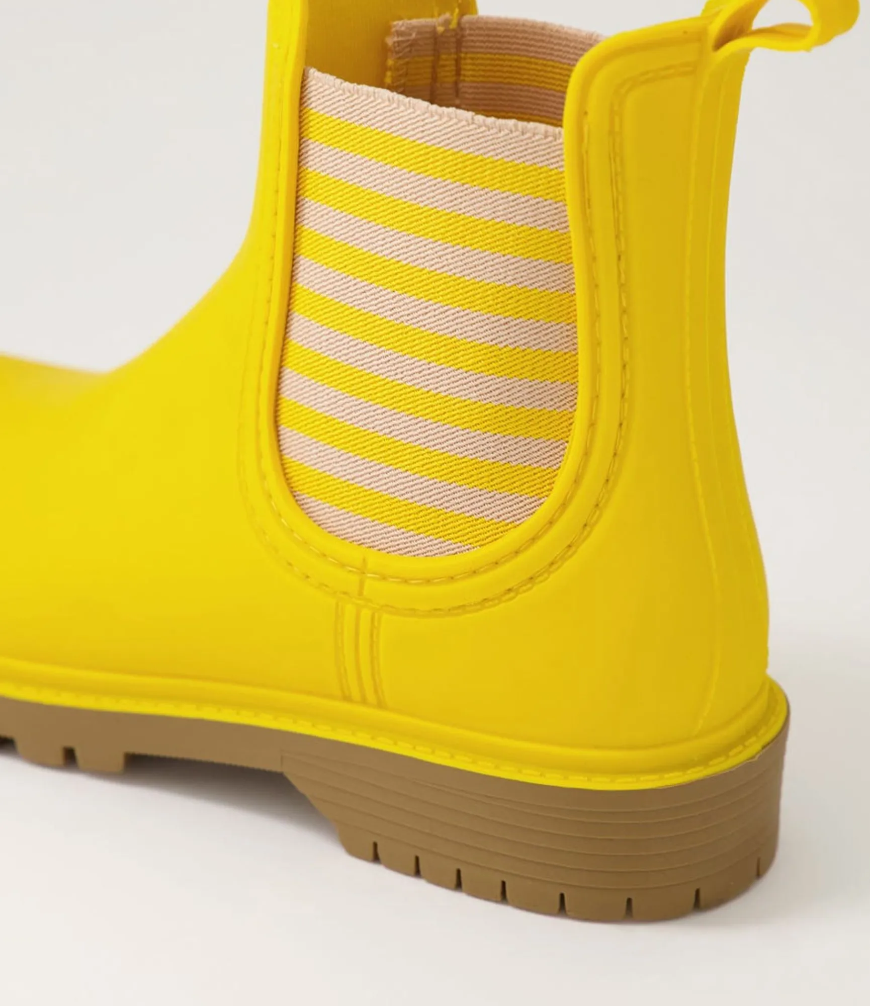 Flash Sale Midas Shoes Loren Yellow Stripe Gumboot Chelsea Boots