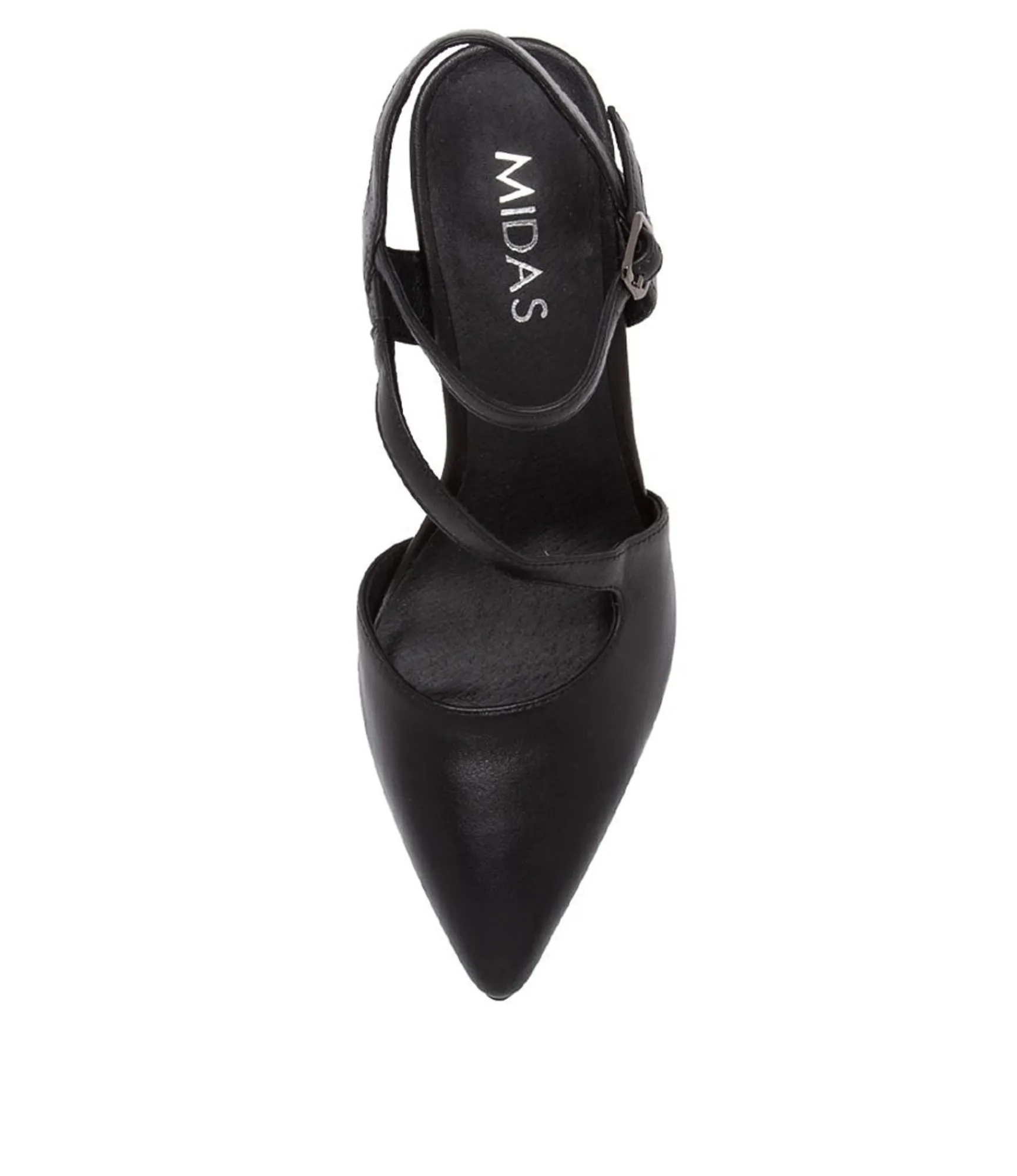 Best Midas Shoes Lucca Black Leather Pump Heels