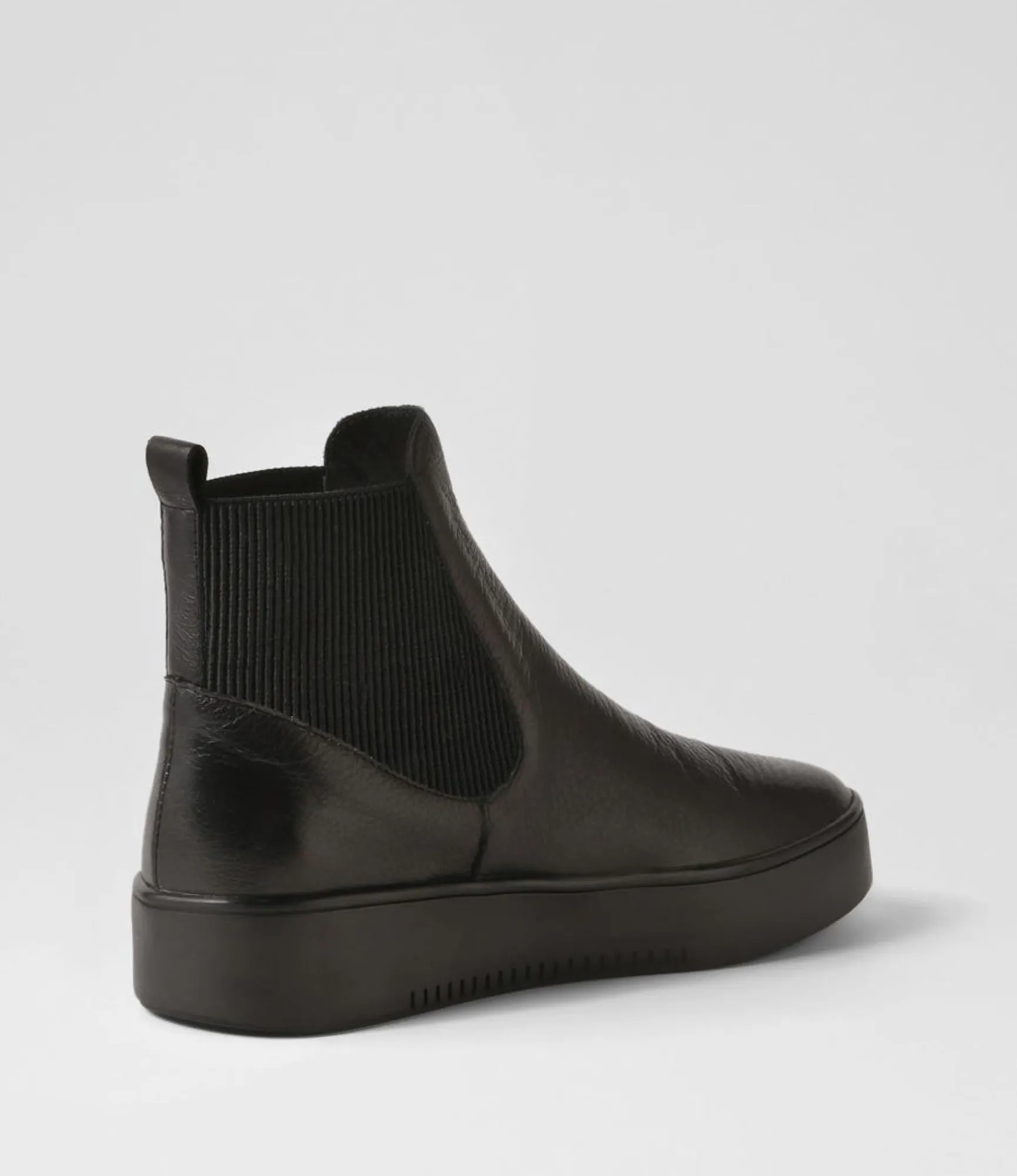 Flash Sale Midas Shoes Ludley Black Leather Elastic Chelsea Boots