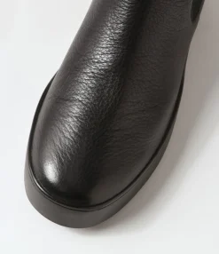 Flash Sale Midas Shoes Ludley Black Leather Elastic Chelsea Boots