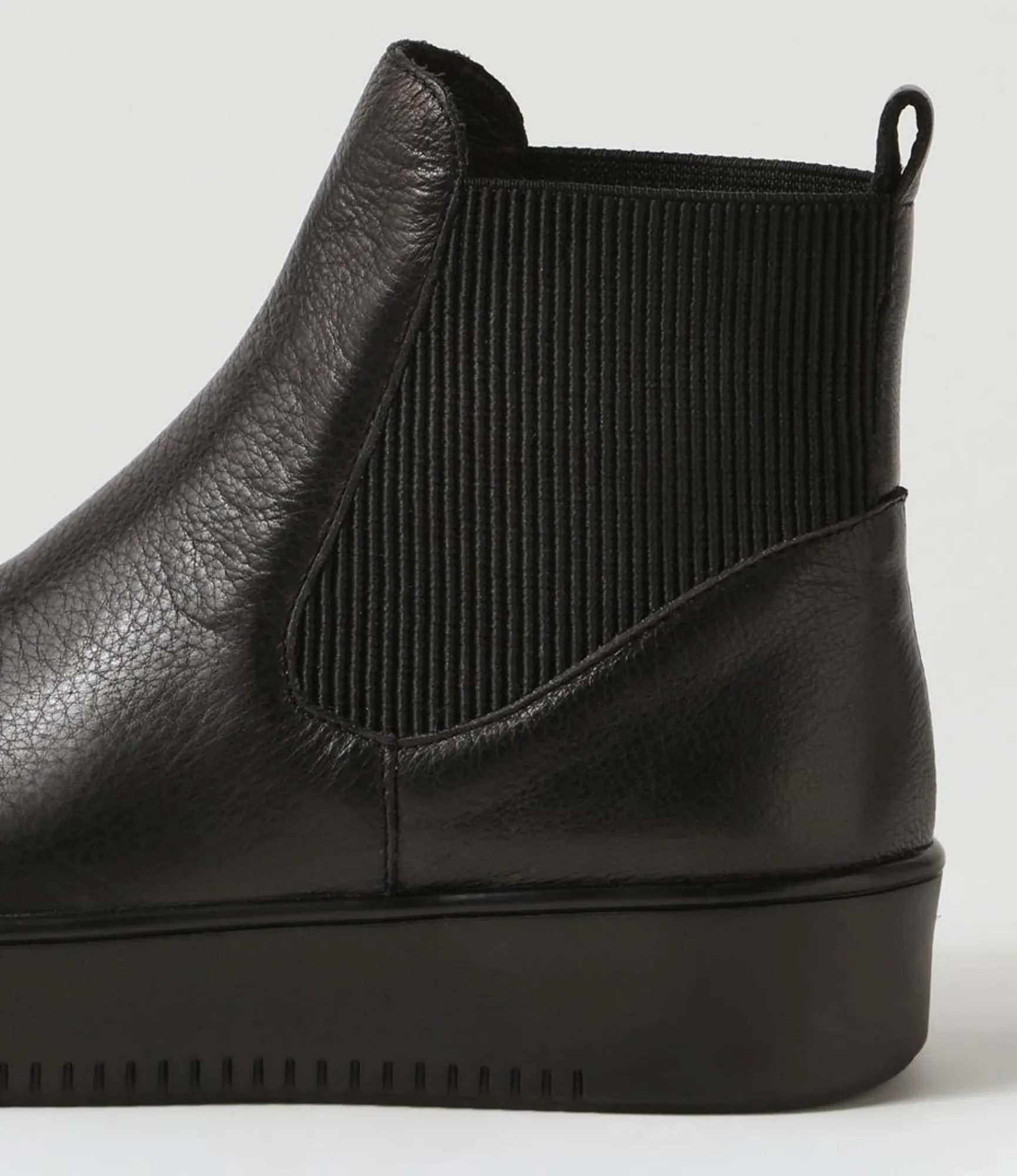 Flash Sale Midas Shoes Ludley Black Leather Elastic Chelsea Boots