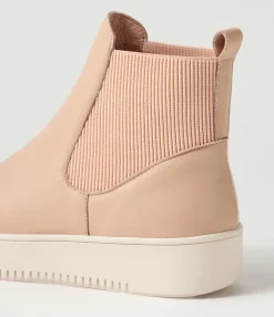 Online Midas Shoes Ludley Dark Nude Leather Elastic Chelsea Boots