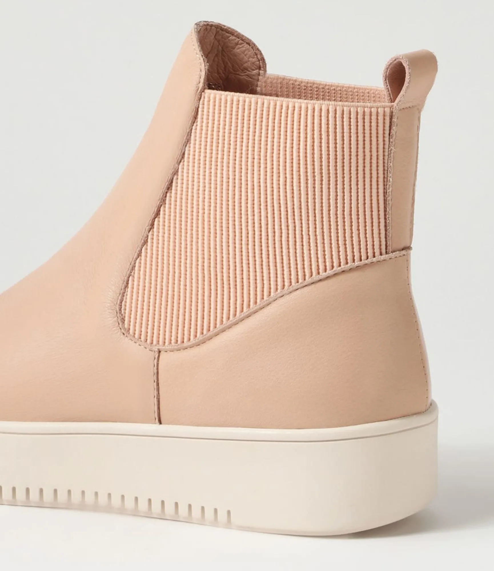 Online Midas Shoes Ludley Dark Nude Leather Elastic Chelsea Boots