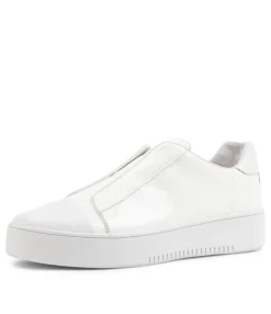 Best Sale Midas Shoes Lune White Leather Patent Sneakers