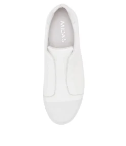 Best Sale Midas Shoes Lune White Leather Patent Sneakers