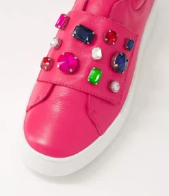 Flash Sale Midas Shoes Lunice Fuchsia Bright Leather Sneakers