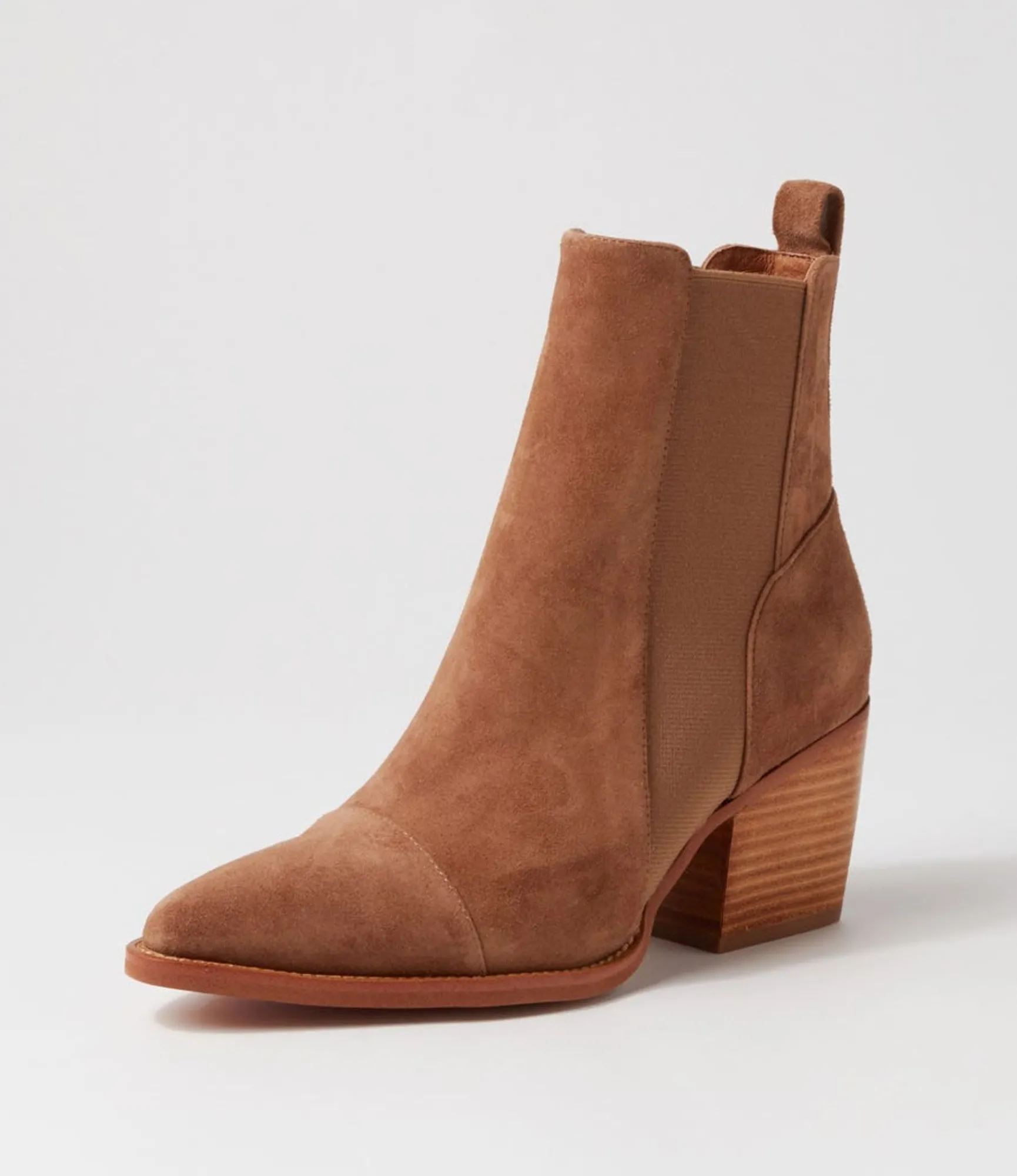 Store Midas Shoes Maddern Light Choc Suede Chelsea Boots