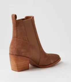 Store Midas Shoes Maddern Light Choc Suede Chelsea Boots