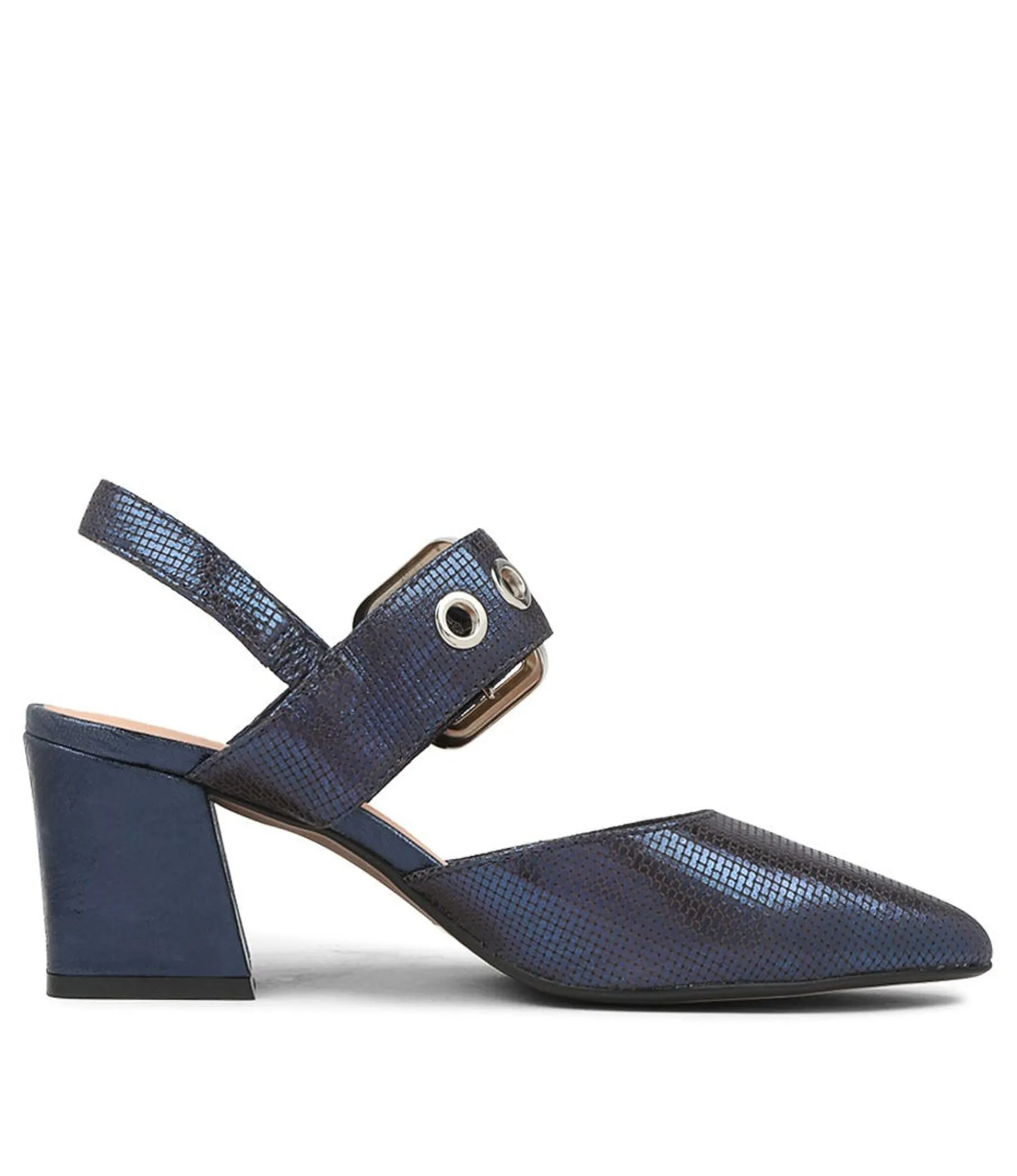 Cheap Midas Shoes Maddox Navy Cut Leather Pumps