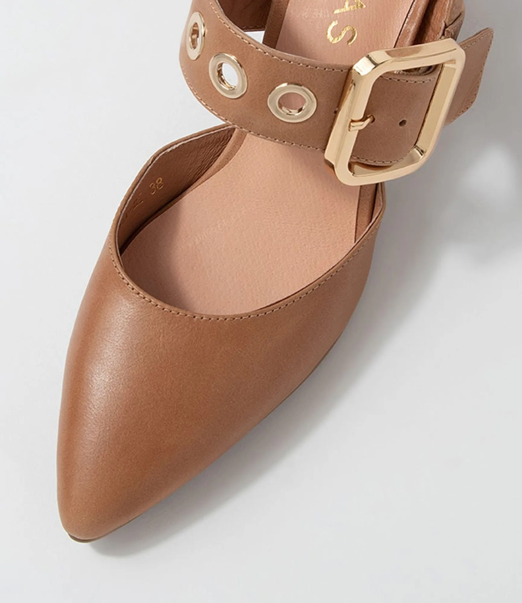 Best Midas Shoes Maddox Tan Leather Heels