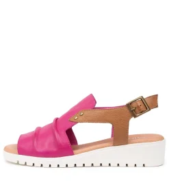 Hot Midas Shoes Madz Mi Fuchsia Dk Tan Leather