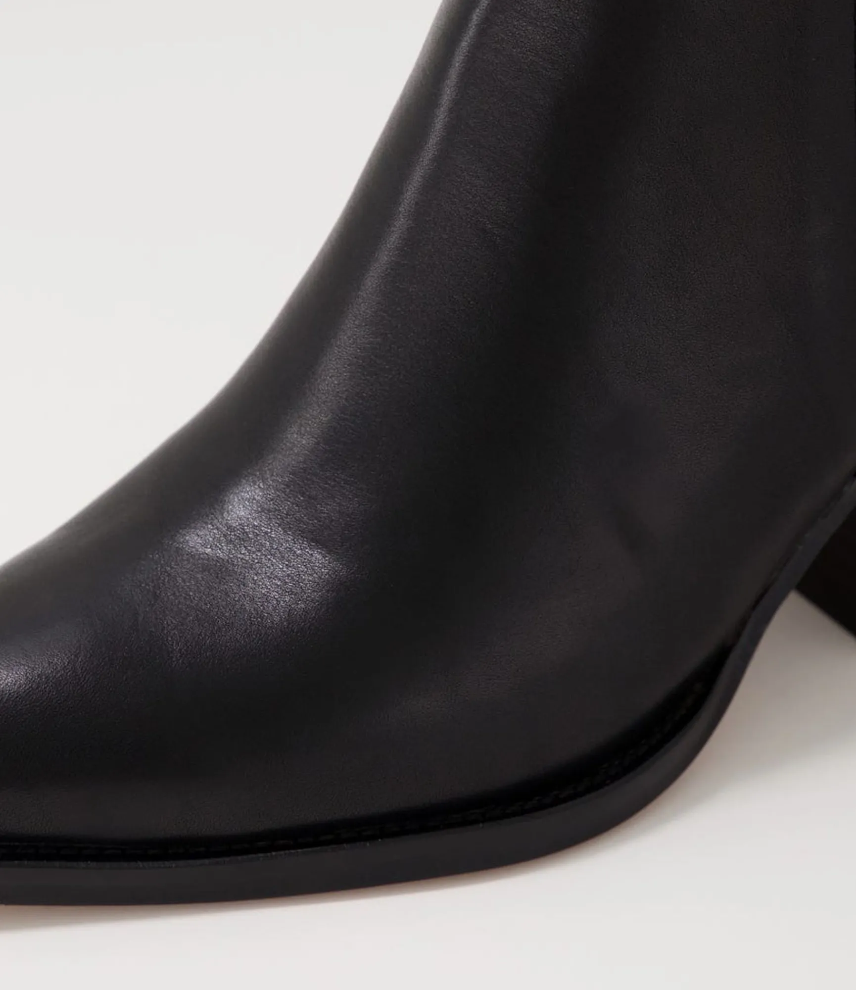 Online Midas Shoes Majory Black Leather Ankle Boots