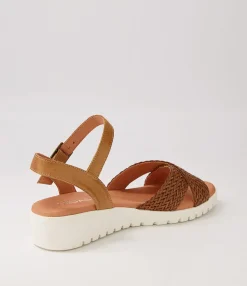 Flash Sale Midas Shoes Maldives Dark Tan Weave Leather Sandals