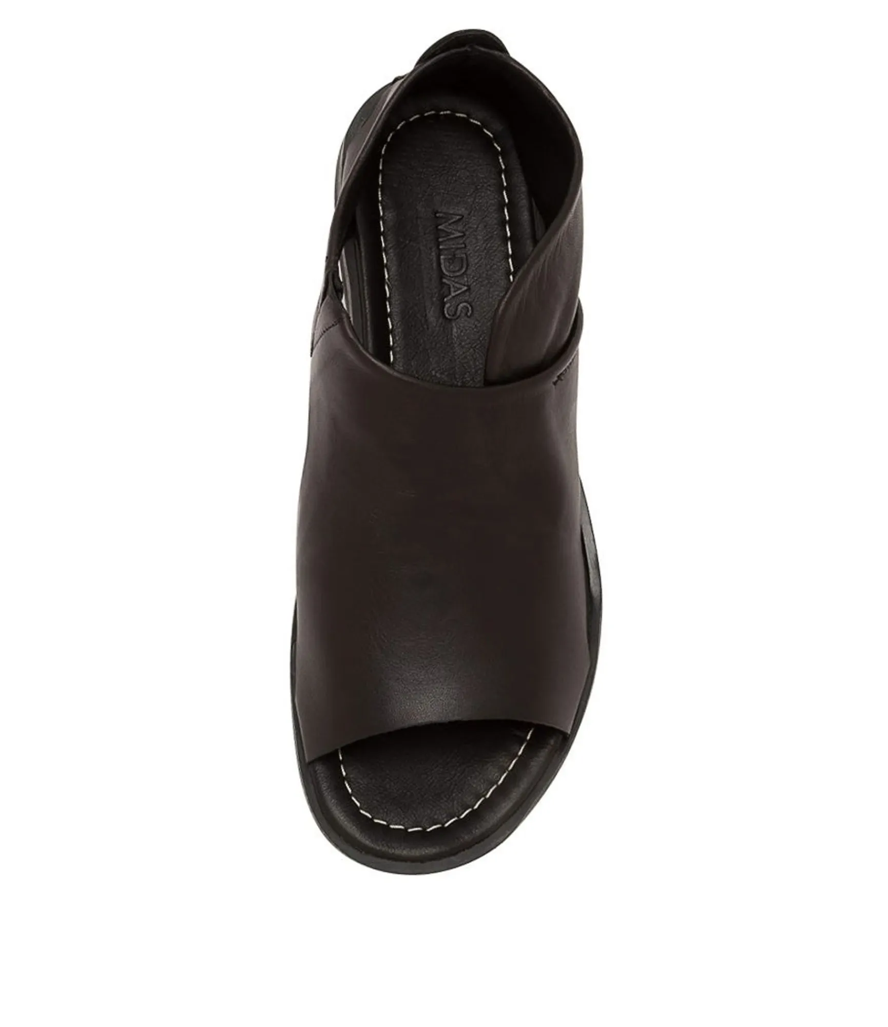 Fashion Midas Shoes Malla Black Leather