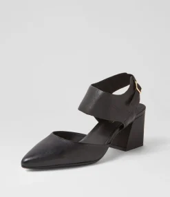 Sale Midas Shoes Mallin Black Leather Heels