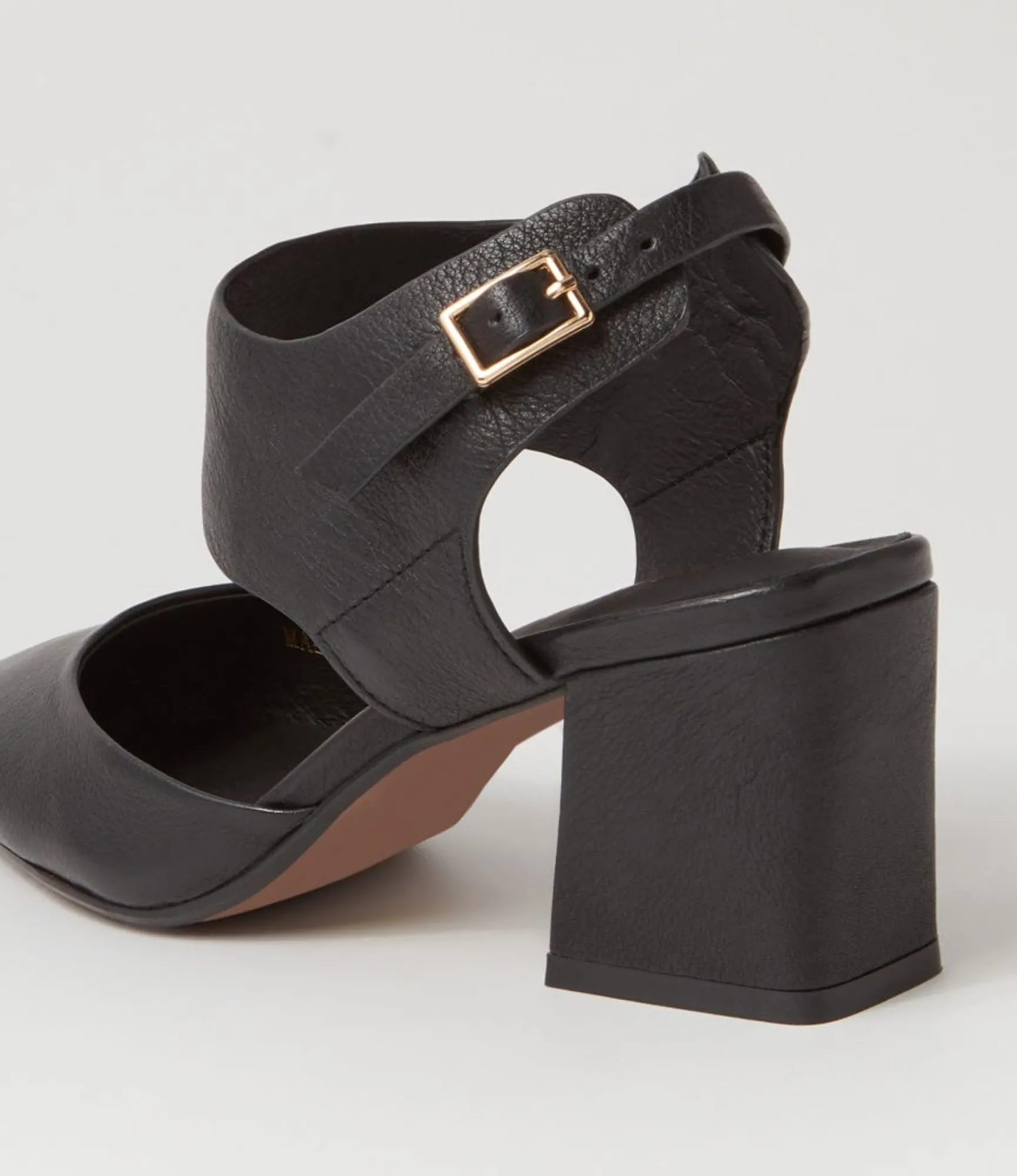 Sale Midas Shoes Mallin Black Leather Heels