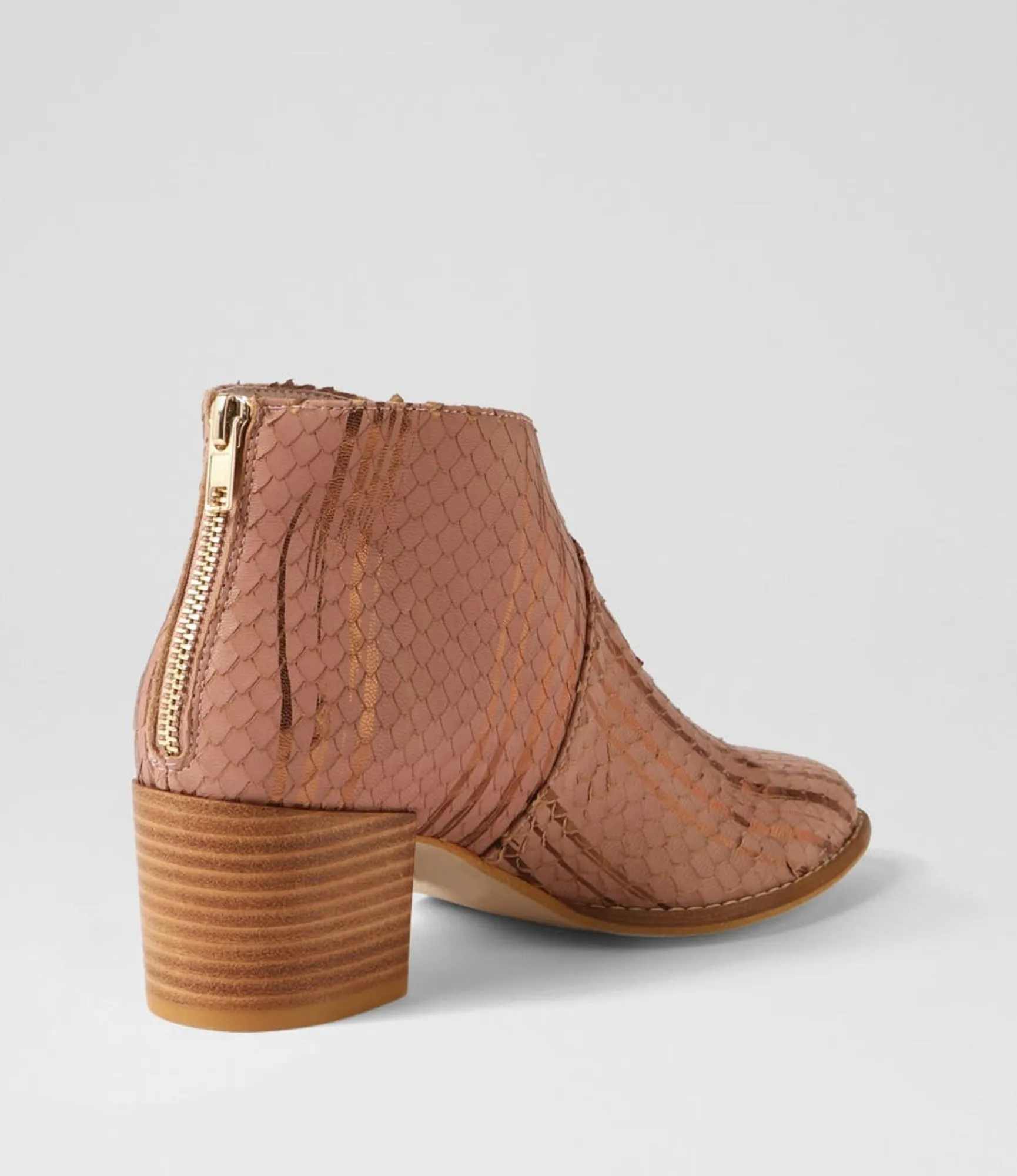 Outlet Midas Shoes Mambo Dark Nude Cut Leather Ankle Boots