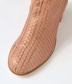 Outlet Midas Shoes Mambo Dark Nude Cut Leather Ankle Boots