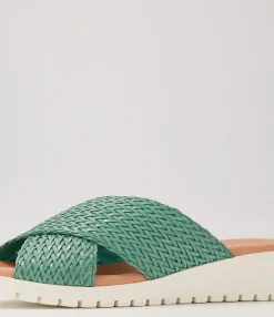 Best Midas Shoes Manilla Emerald Weave Sandals