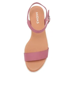 Store Midas Shoes Maryanne Pretty Pink Leather Sandals Ws