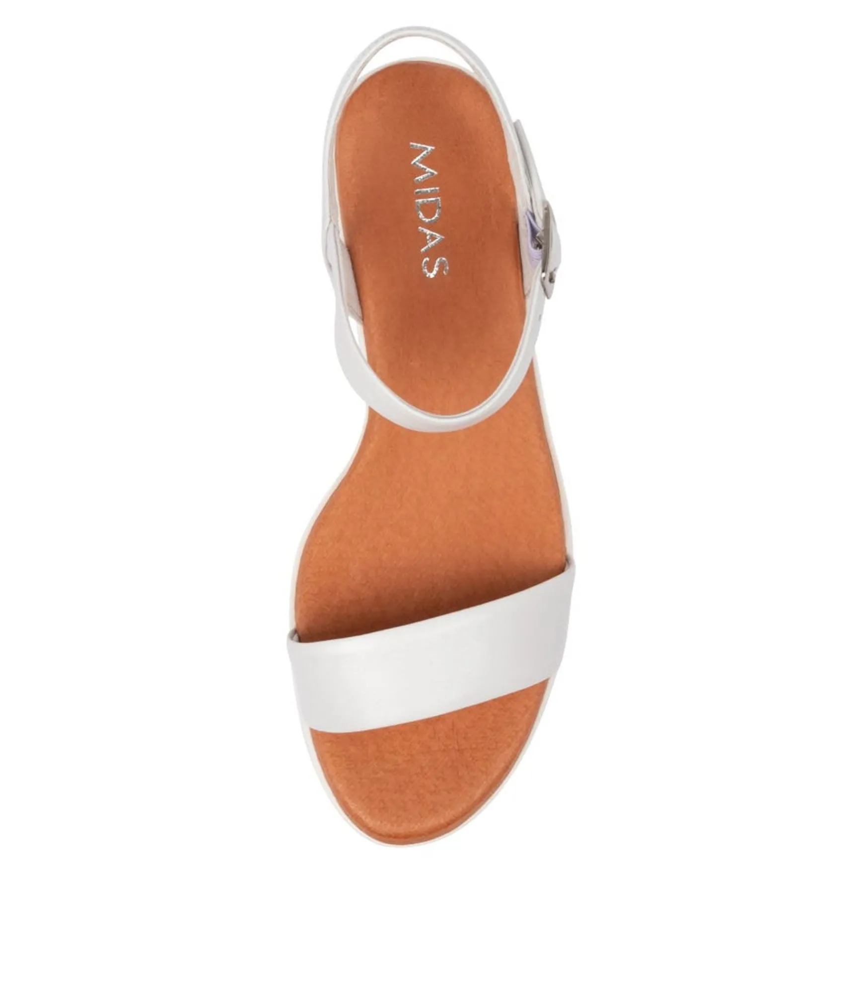 Online Midas Shoes Maryanne White White Sole Leather