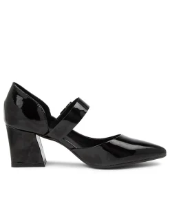 Best Sale Midas Shoes Matcha Black Patent Leather Heels