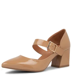 Flash Sale Midas Shoes Matcha Camel Patent Leather Heels