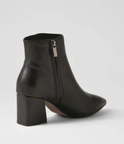 Hot Midas Shoes Meika Black Leather Ankle Boots