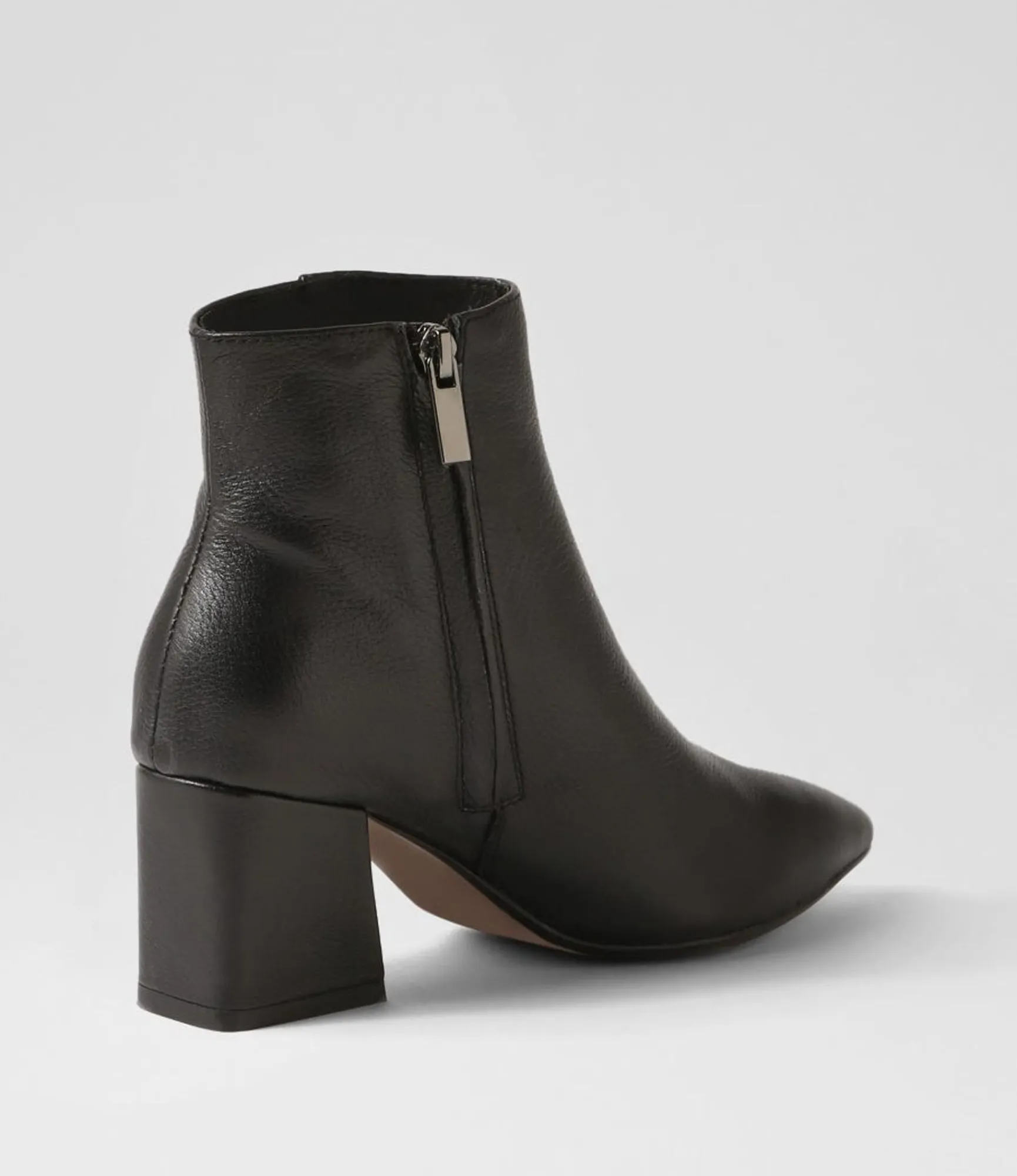 Hot Midas Shoes Meika Black Leather Ankle Boots