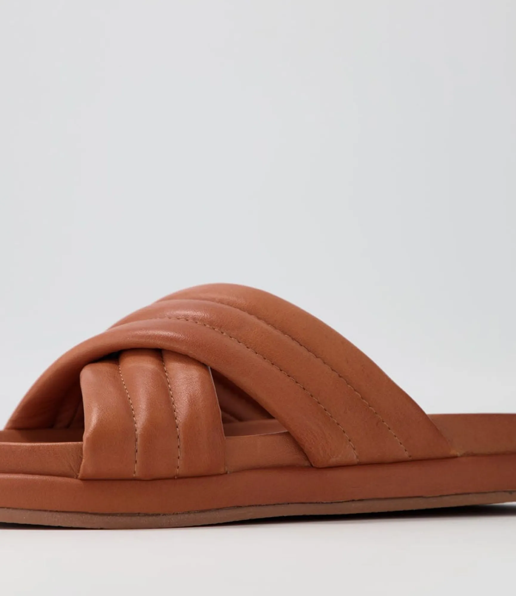 Best Midas Shoes Melany Tan Leather Slides