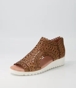 Best Sale Midas Shoes Melodic Dark Tan Leather Sandals Ws