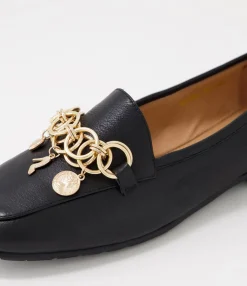Fashion Midas Shoes Menni Black Leather Loafers
