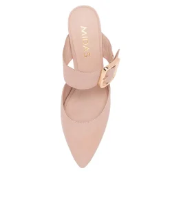 Cheap Midas Shoes Mery Nude Leather Pump Heels