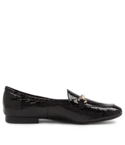 Cheap Midas Shoes Midi Black Mirror Leather Loafers